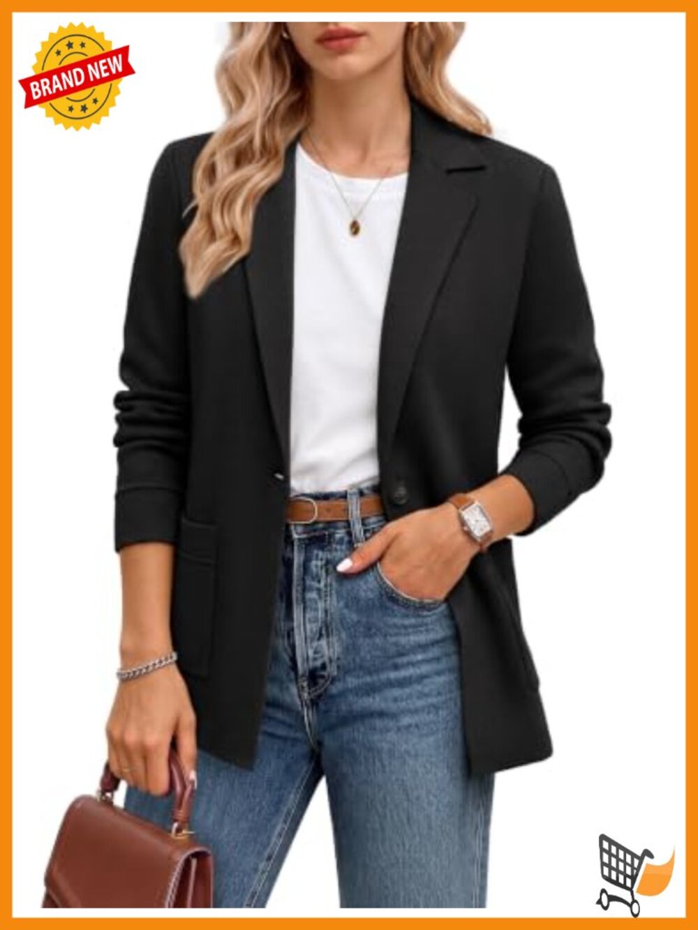 Wool Blend Sweater Blazer Notch Lapel Slim Fit Business Casual Jacket